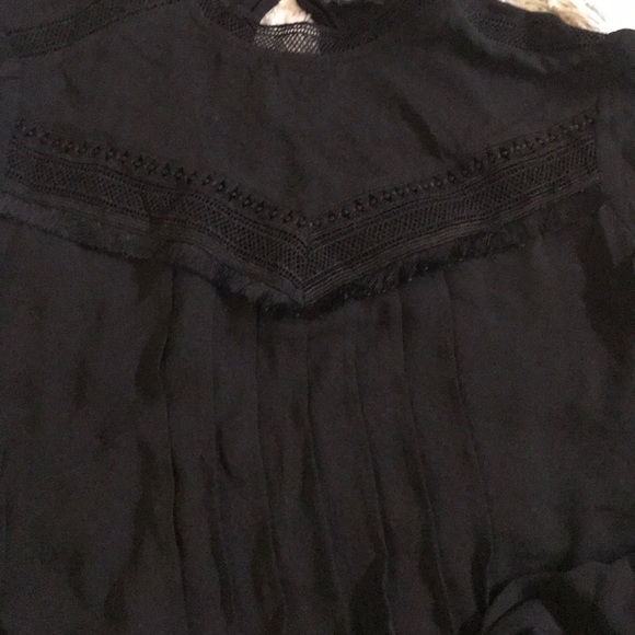 Ann Taylor Black Sheer Blouse Work Casual - Picture 4 of 11